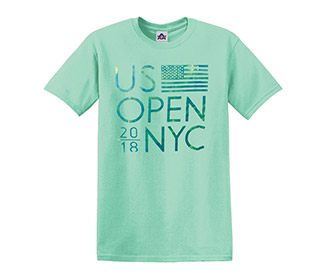 US Open '18 Ink Splash Tee (M) Blue