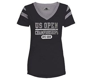 US Open '18 Championships V-Neck T (W) Black