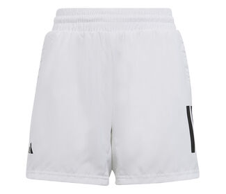 adidas Boys Club 3 Stripe Short (White)