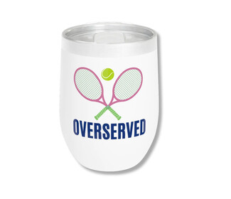 Born To Rally Tennis Wine Tumbler